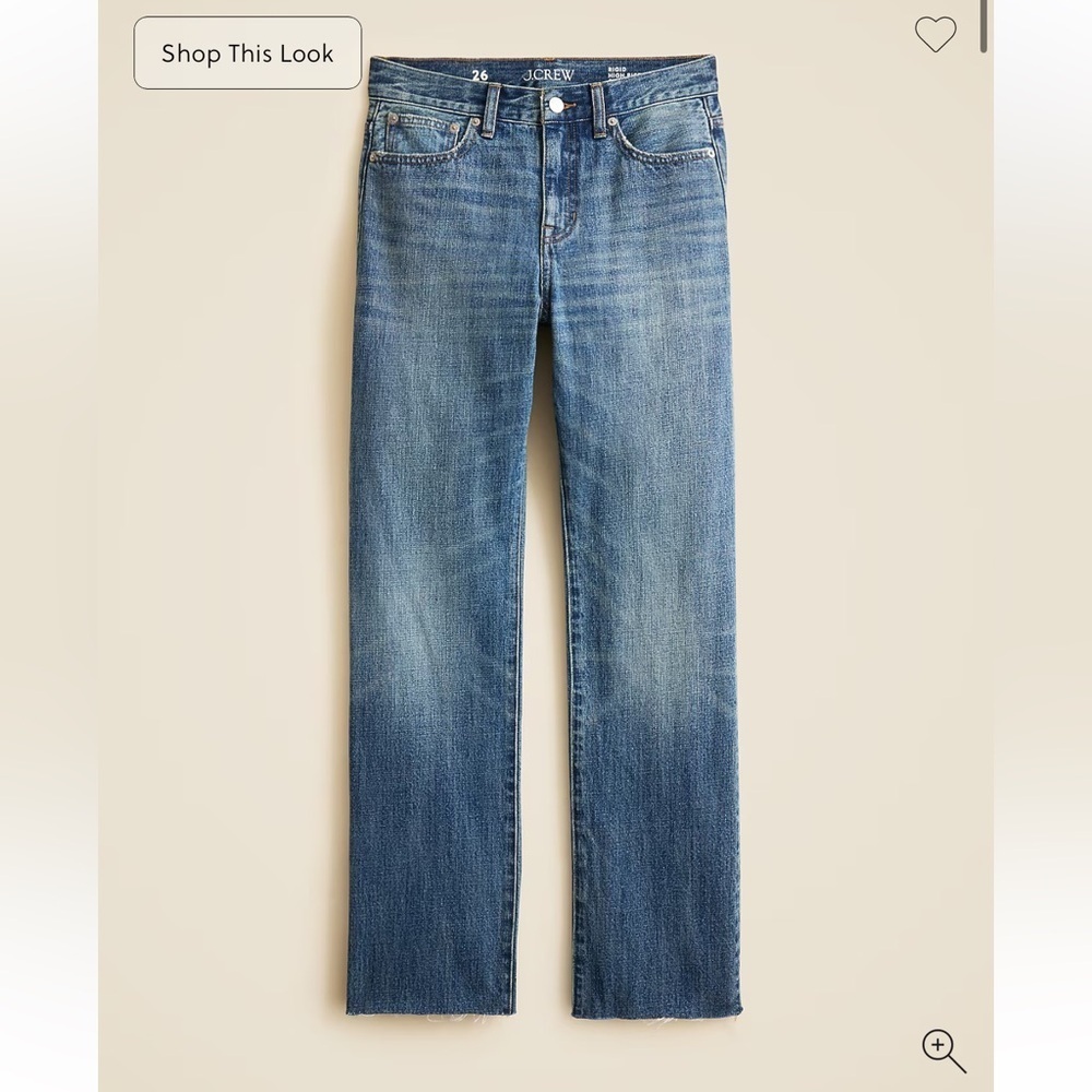 J crew Nipped straight jean in rigid
